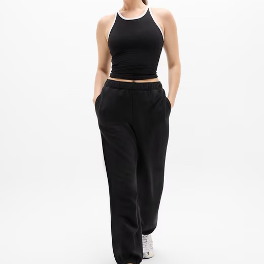 NWT Athleta Forever Fleece High Rise Jogger // Black Size Large Tall - Picture 6 of 12